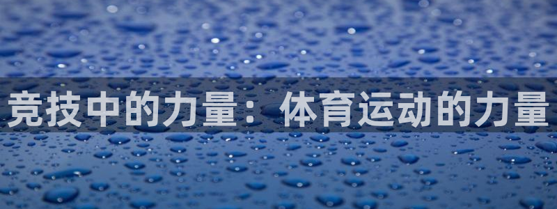 3377体育官方集团官网：竞技中的力量：体育运动的力